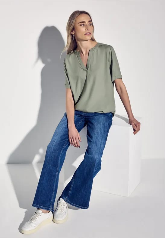 Blouse in effen kleur