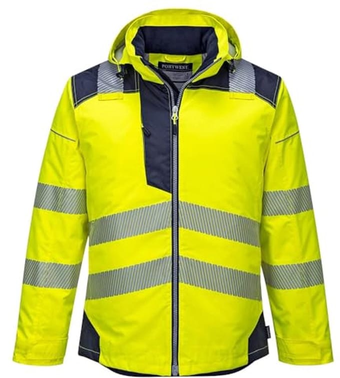 Hi-Vis Winterjack voor de Winter, Geel/Marine, Grootte XL