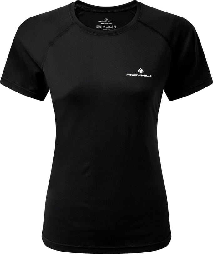 Ronhill Core hardloopshirt voor dames, zwart - S
