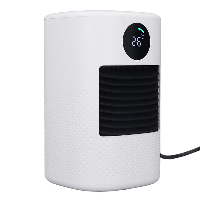 Elektrische Ruimteverwarming Draagbare Mini Witte Verwarming LED Display Bureau PTC Keramische Verwarming voor Thuis EU Plug white