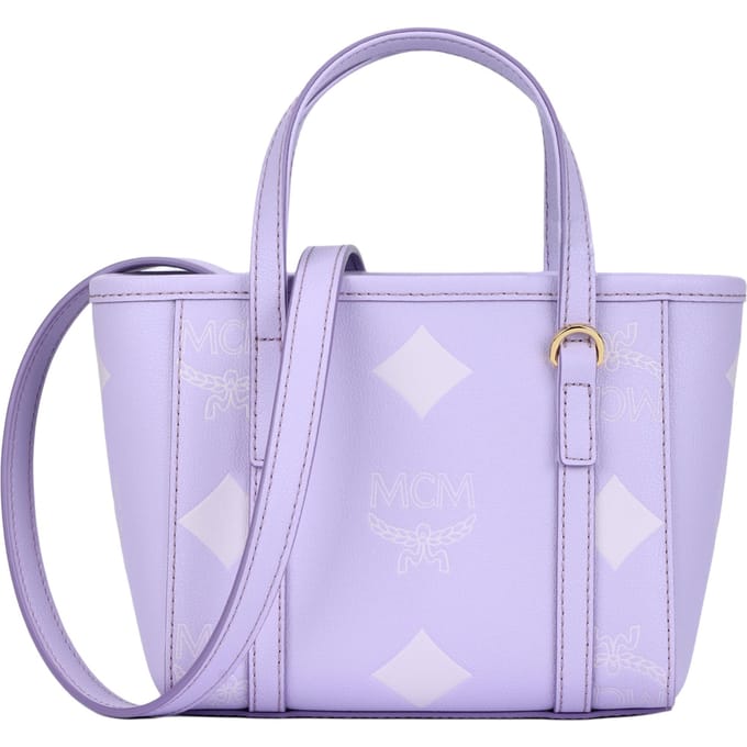 MCM Sac Cabas Série Cotton Candy Toni Resetos Sac Bandoulière Femme Violet MWPFAMT09UN001 Basic Set (Bag+Dust Bag) white