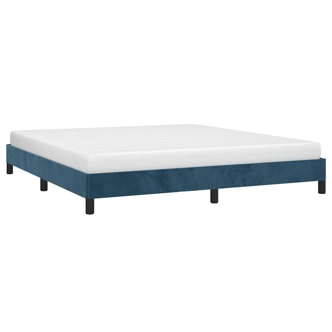 vidaXL - Bedframe - zonder - matras - 180x200 - cm - fluweel - donkerblauw