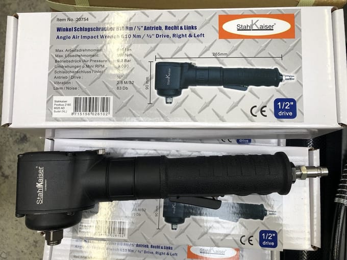 Luchtdruk Slagmoersleutel Haaks Compact 610Nm