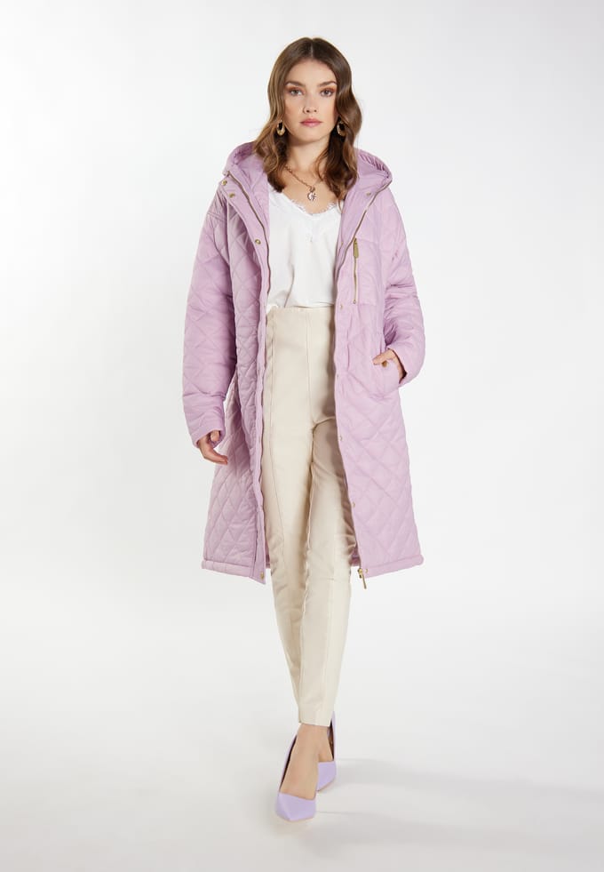 Faina Lichtgewicht gewatteerde jas Dames Mauve