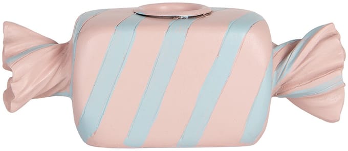 Clayre & Eef Kandelaar 14x5x5 cm Roze Kunststof
