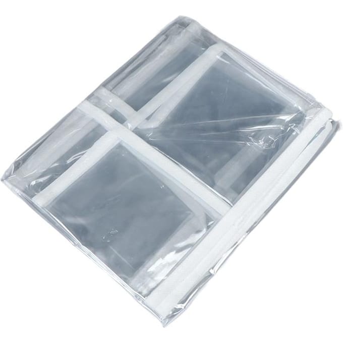 Housse de Chaise de Salle à Manger Transparente en PVC Imperméable Résistante à l'Huile Anti-Rayures white