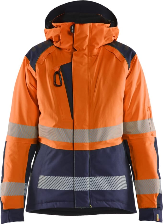 Blaklader 4456-1987 Dames Winterjas High Vis - High Vis Oranje/Marineblauw - M