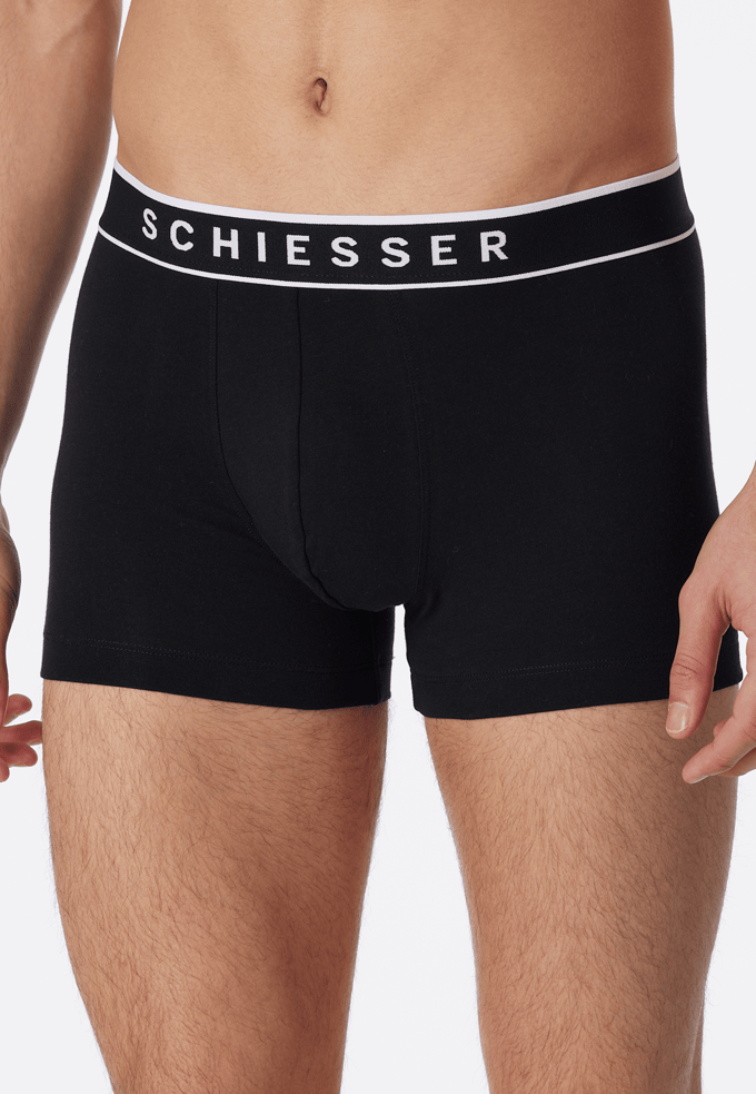 Shorts, set van 3, met geweven elastische tailleband, zwart - 95/5 7
