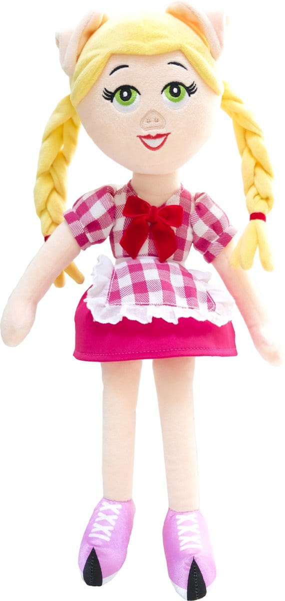 K3 De 3 Biggetjes knuffel - Knuffelpop met muziek 40 cm - Julia