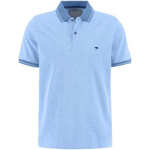 Fynch-Hatton Polo Two-Tone Soft Cotton Piqué Light Sky / male