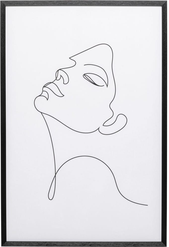 Schilderij vrouw zwart en wit 63x93cm Kare Design