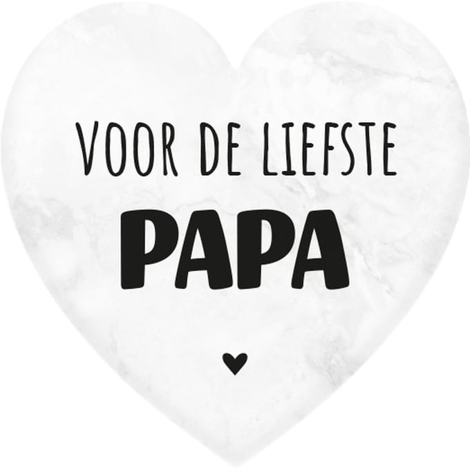 Marmeren hartje - Papa - 5x5cm
