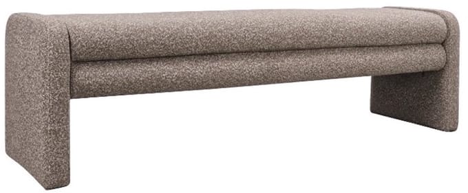 Bronx71® Eetkamerbank Neil bouclé bruin 160 cm - eettafelbank - eetbank
