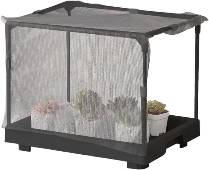 Draagbare Broeikas - Mini Kas - Planten Kweken - Geoptimaliseerde Zonbescherming - 35 x 27 x 7 cm - Zwart