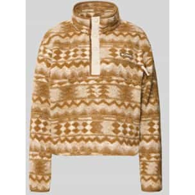 Columbia  Fleece Jack HELVETIA II PRINTED CROPPED HALF SNAP FLEECE