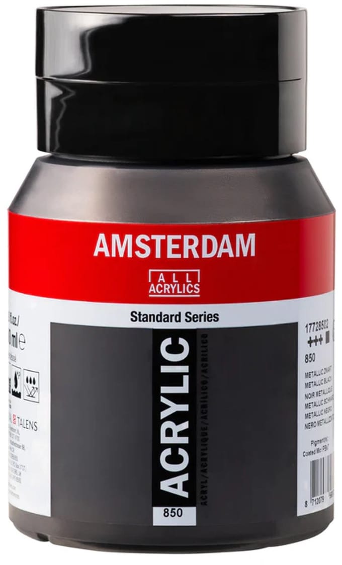 Amsterdam Standard Series Acrylverf - 500 ml - (850) Metalliczwart