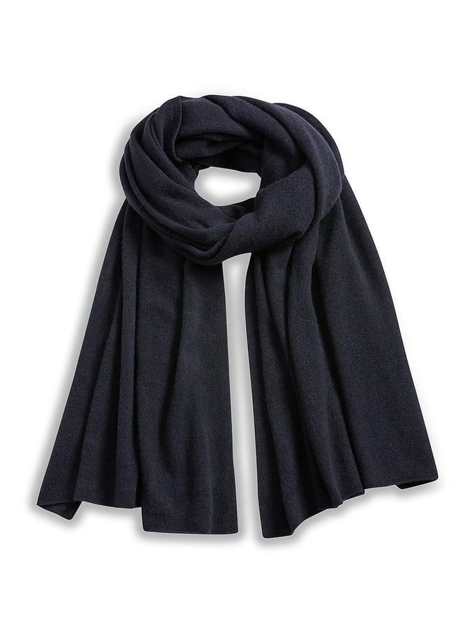 Sjaal 100% kasjmier Van Peter Hahn blauw