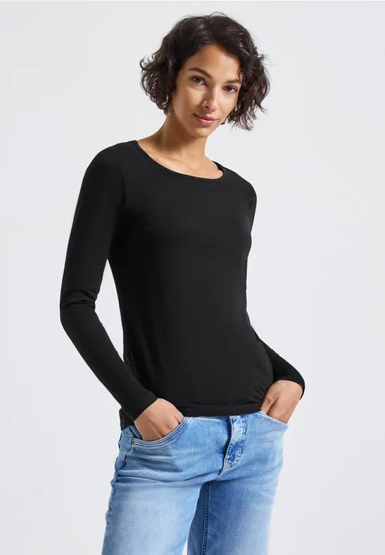 Basic shirt met lange mouwen