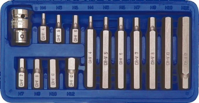 Vorel - Inbussleutelset - H4-H12 - 15 stuks