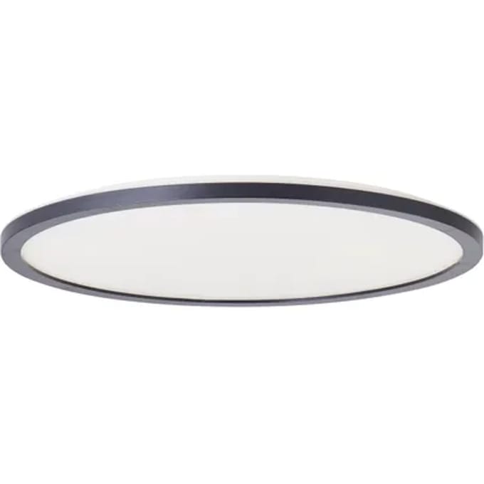 Brilliant Brennan - Plafondlamp - Badkamer - LED 24W 4000K - 3-step dimmer - IP44 - Zwart/Wit