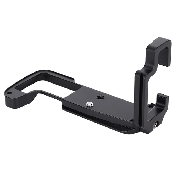 Aluminium Snelkoppelingsplaat L-beugel Verticale Opname voor Olympus E M1II EM1III gray