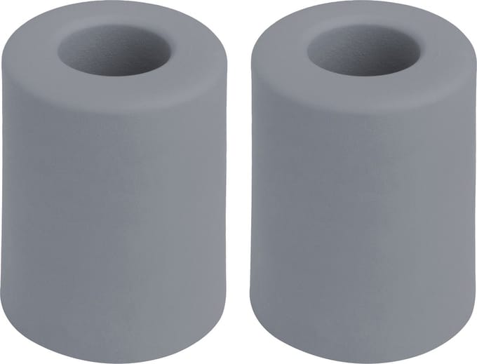 Deltafix Deurbuffer - 2x - deurstopper - grijs - rubber - 50 x 35 mm - schroefbevestiging