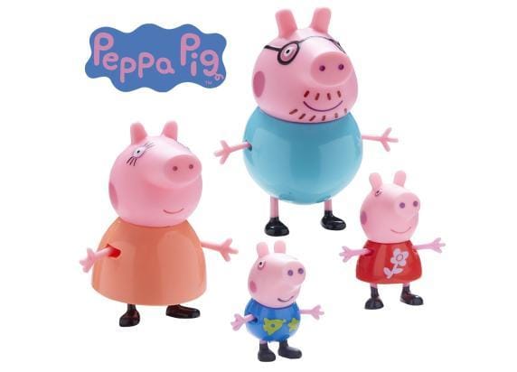 Peppa Pig - Koffer familie (4 Figuren)