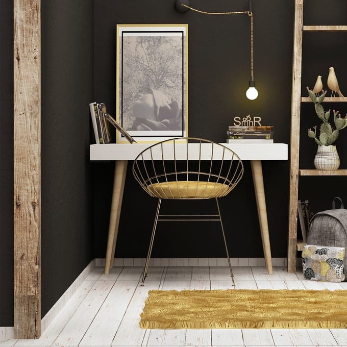 Asir Bureau - Wit - 100 x 74 x 60 cm