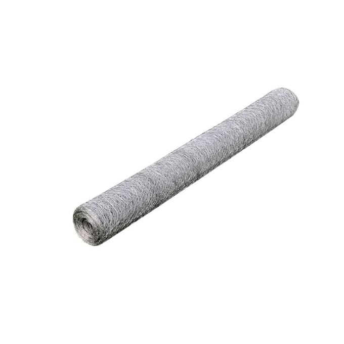 vidaXL - Kippengaas - 25x0,75 - m - gegalvaniseerd - staal - zilverkleurig