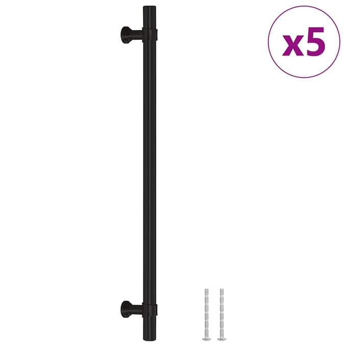vidaXL - Handvatten - 5 - st - 224 - mm - roestvrij - staal - zwart
