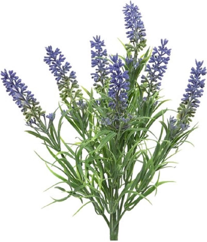 Decoris Lavandula / lavendel kunstplant - 34 cm - bosje/bundel - Kunstplanten - nepplanten