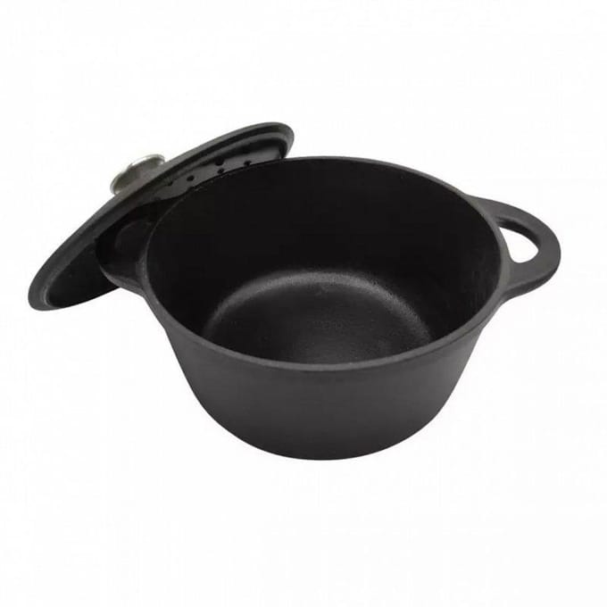 Kinghoff 1523 - Gietijzeren pan - zwart - 22 cm - 2.4 liter