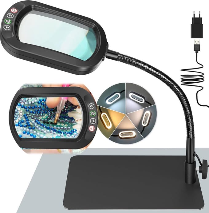 Vergrootglas met Verlichting - Loeplamp - Vergrootspiegel Led - Hobbylamp