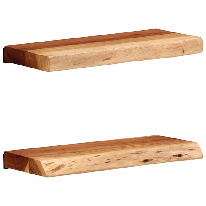 vidaXL - Wandschappen - 2 - st - 40x20x3,5 - cm - massief - acaciahout