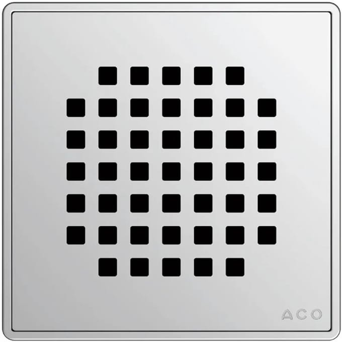 ACO ShowerDrain Rooster Quadrato 140x140mm Edelstaal, 5141.08.22
