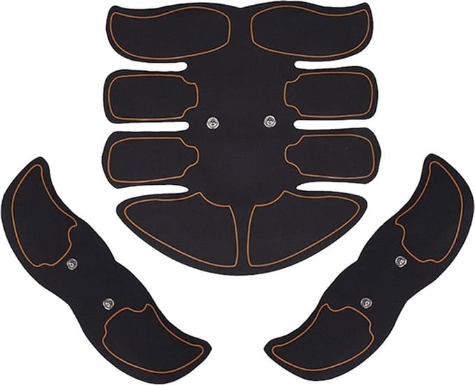 DW4Trading Elektrische Buikspier Trainer incl. 12 Gel Pads - EMS Trainer - Zwart