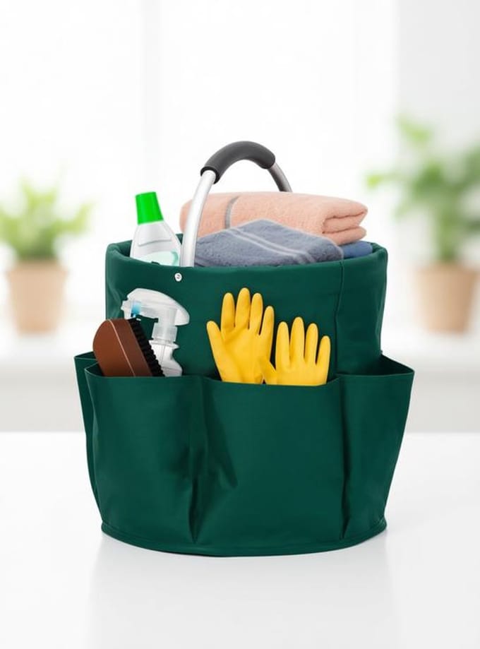 Maison Elara Opvouwbare Schoonmaakmiddel Organizer met 6 Vakken en Handvat