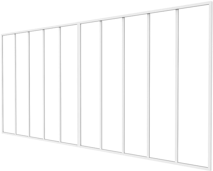 Vente-unique Connector voor dubbel glasraam - H130 cm - Wit - TOLLESON