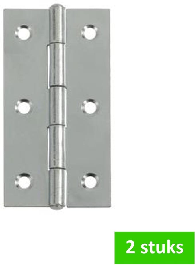 i-FIX scharnier met vaste pen | 80 x 42 mm | verzinkt | 2 STUKS