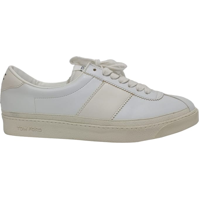 Tom Ford Bannister Sneakers in Witte Lederen
