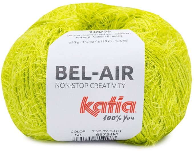 Katia Bel-Air - 58 limoengroen - Viscose Fantasiegaren