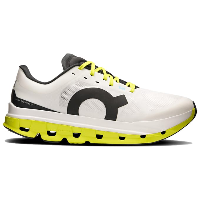 On Cloudflow 5 White | Lime Maat: 44.5 | Hardloopschoenen Outlet | Heren | Wit