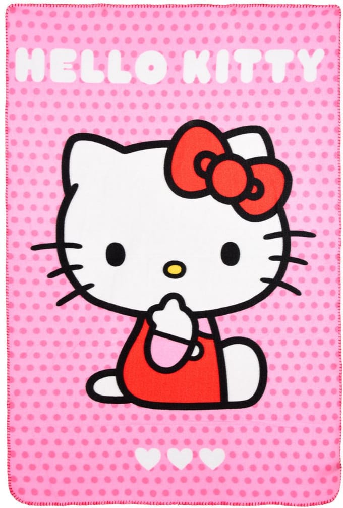 Hello Kitty Fleece Deken 100x150 cm | Zacht & Warm | Roze