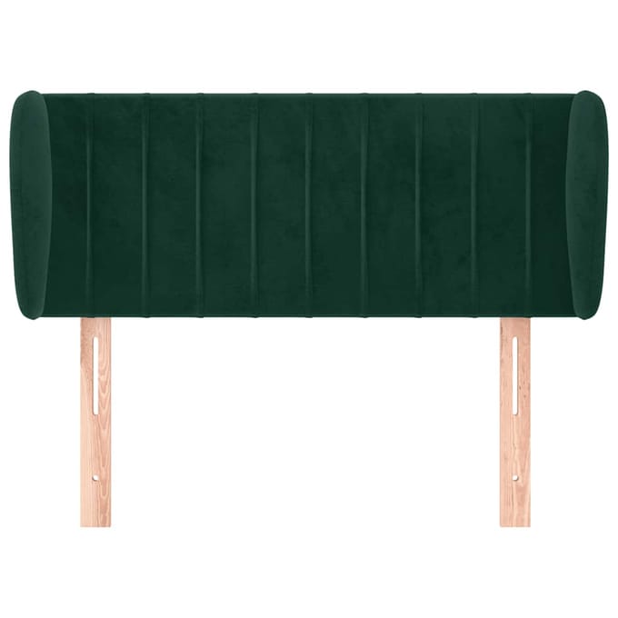 vidaXL - Hoofdbord - met - randen - 103x23x78/88 - cm - fluweel - donkergroen