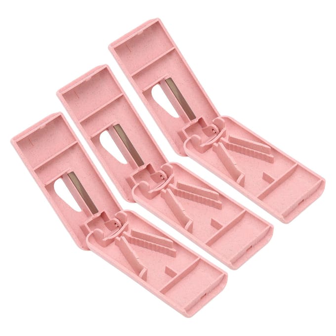 3 stuks Draagbare Medicijnsnijder Plastic Medicijnscheidingstool voor Kinderen OuderenRoze blauw