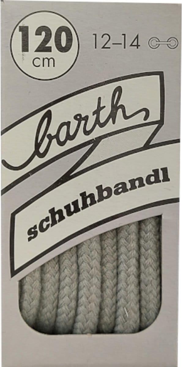 Barth Veter - Grijs - Extra Dik Rond - Lengte 120 cm - Dikte 5 mm - Schoenveter