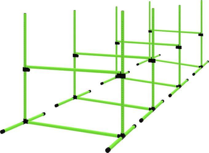 Pawhut Pet Agility Set-Kunststof-99L x 65B x 94H cm-Groen
