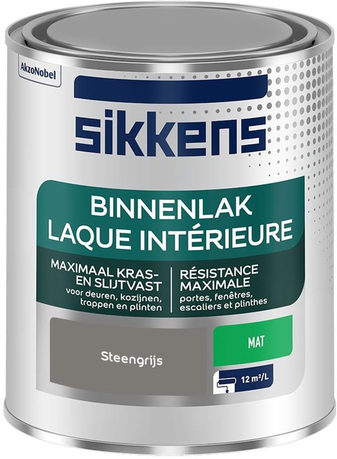 Sikkens - Binnenlak Mat - Steengrijs - Mengverf - 750 Ml