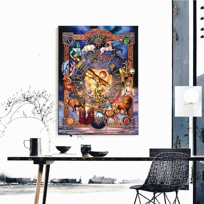 5D Diamond schilderij sterrenbeeld diamant borduurwerk cartoon diamant 20X30CM gray