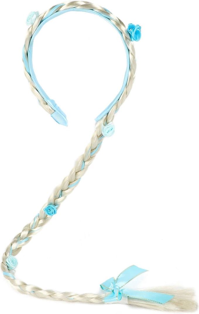 Ice Princess Diadeem met Lange Vlecht en IJskristal
